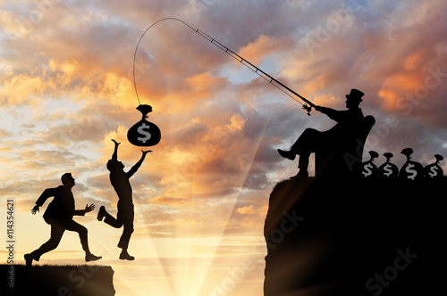 People are running after moneyfalling into the abyss