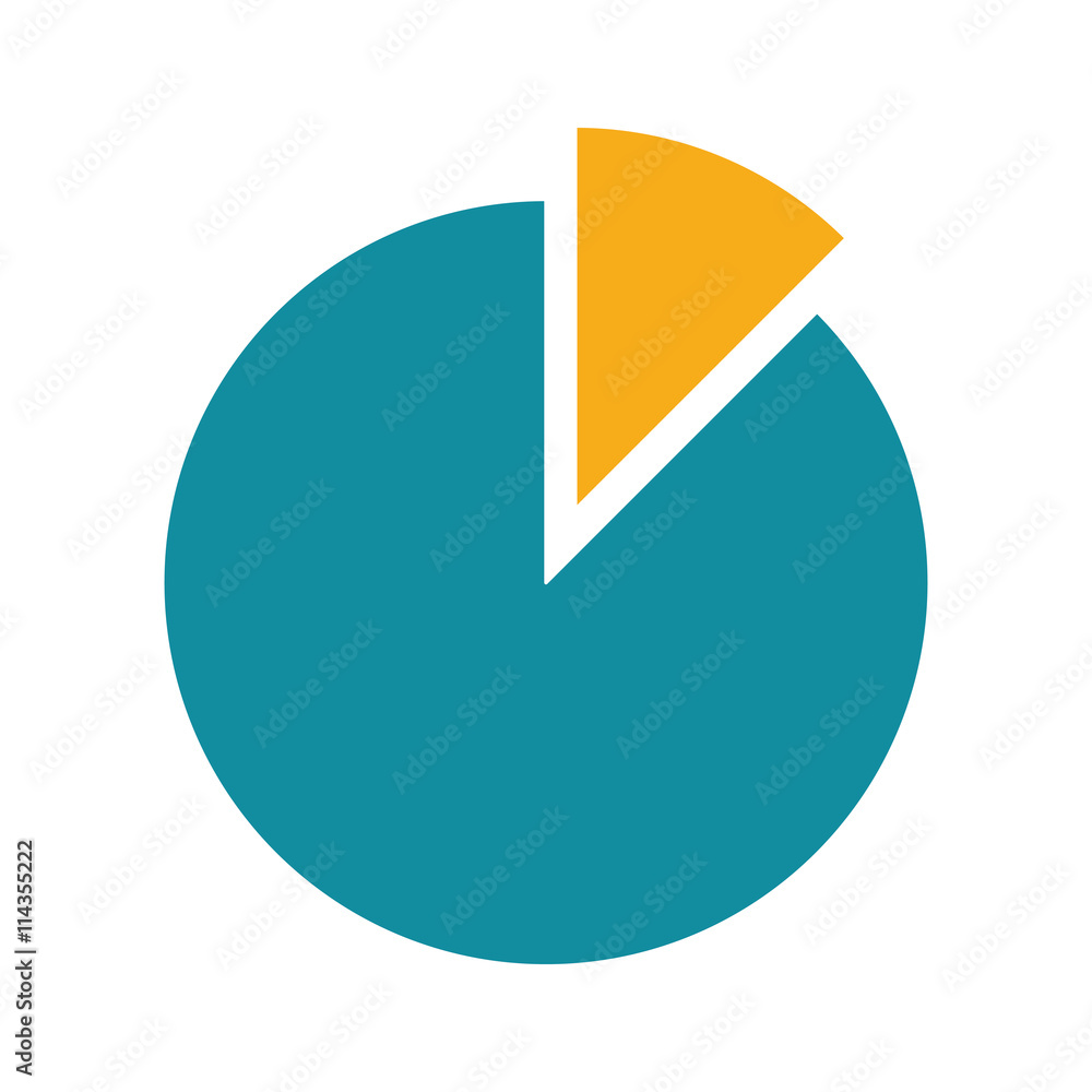chart icon flat color on white background