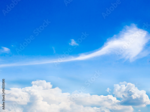 Beautiful of blue sky and group of cloud. White cloud and blue sky. Blue sky background.Beautiful blue sky and white cloud represent the sky and cloud concept related idea.