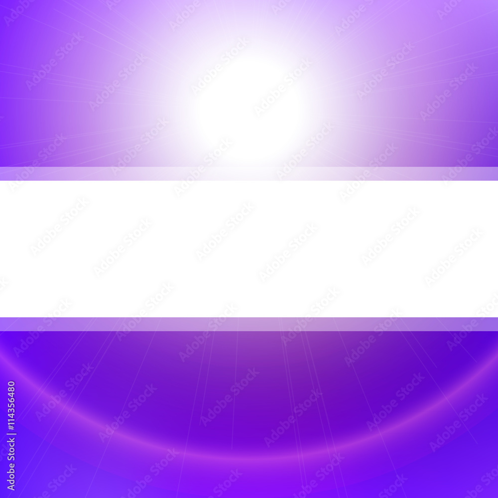 Fototapeta premium Abstract vector background with blurred lights and white space for text. Bright blue and purple colors. Design element for booklet, flyer, advertising, brochure, banner