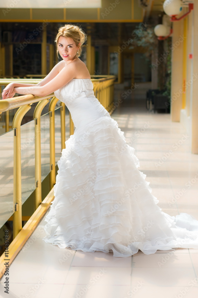 Bride in a wedding dress pre wedding portrait