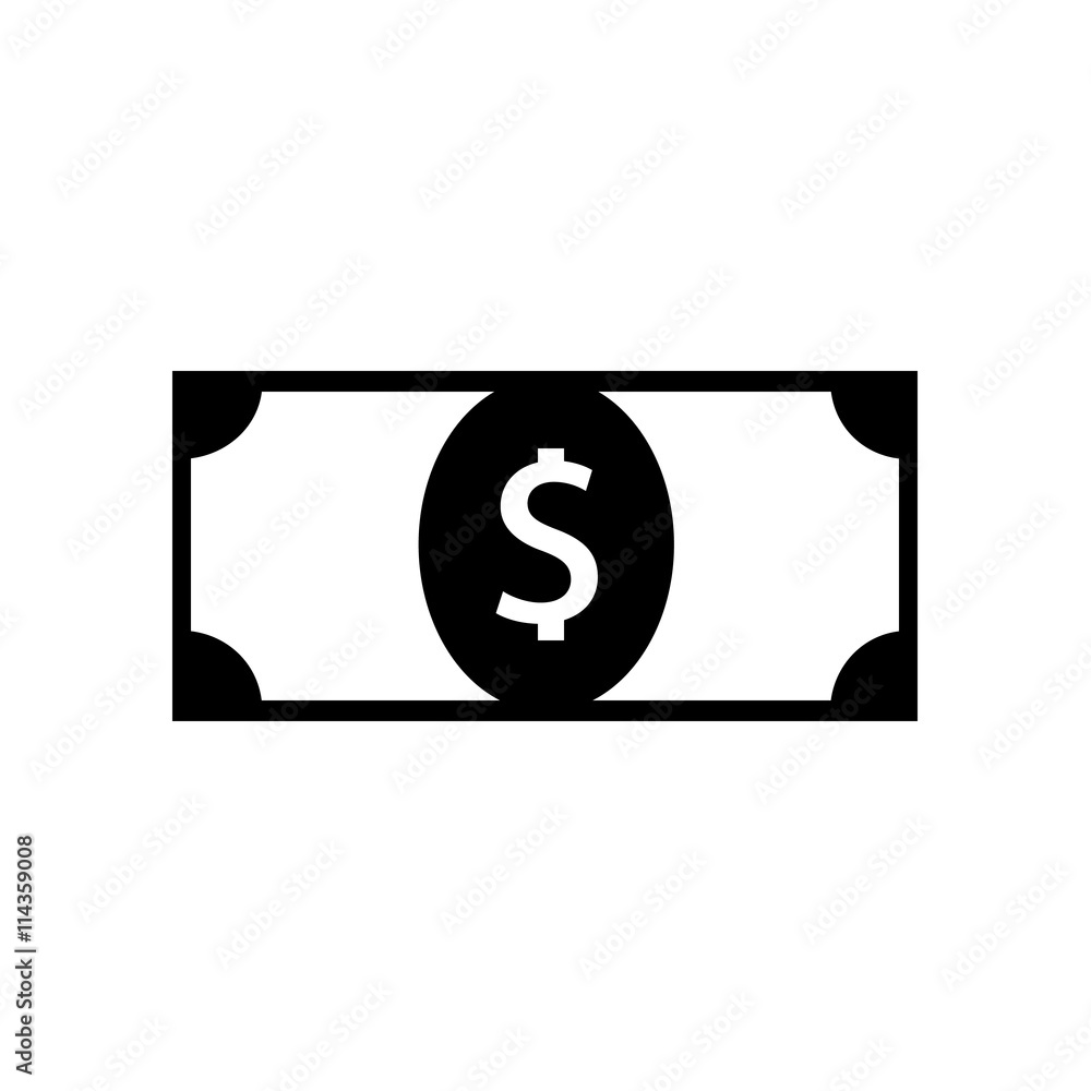 Money icon. Cash icon. Dollar icon. Vector Illustration. Money icon. Cash icon. Dollar icon. Vector Illustration.