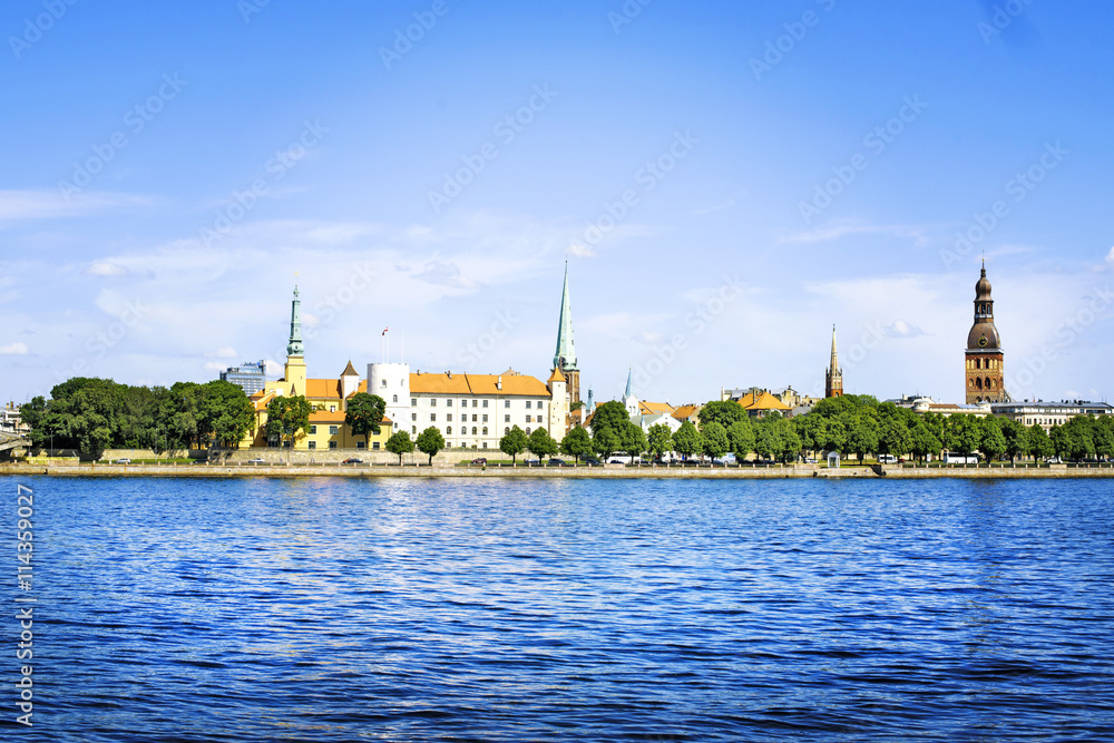 Fototapeta premium view of the old city of Riga