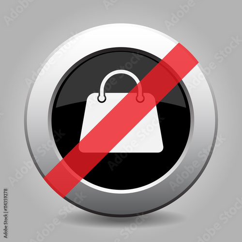 gray chrome button - no handbag