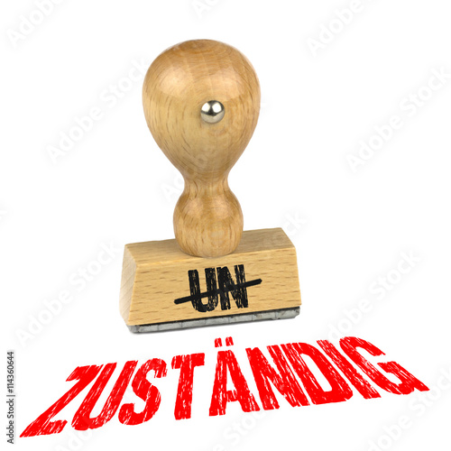 un/zuständig - Stempel photo