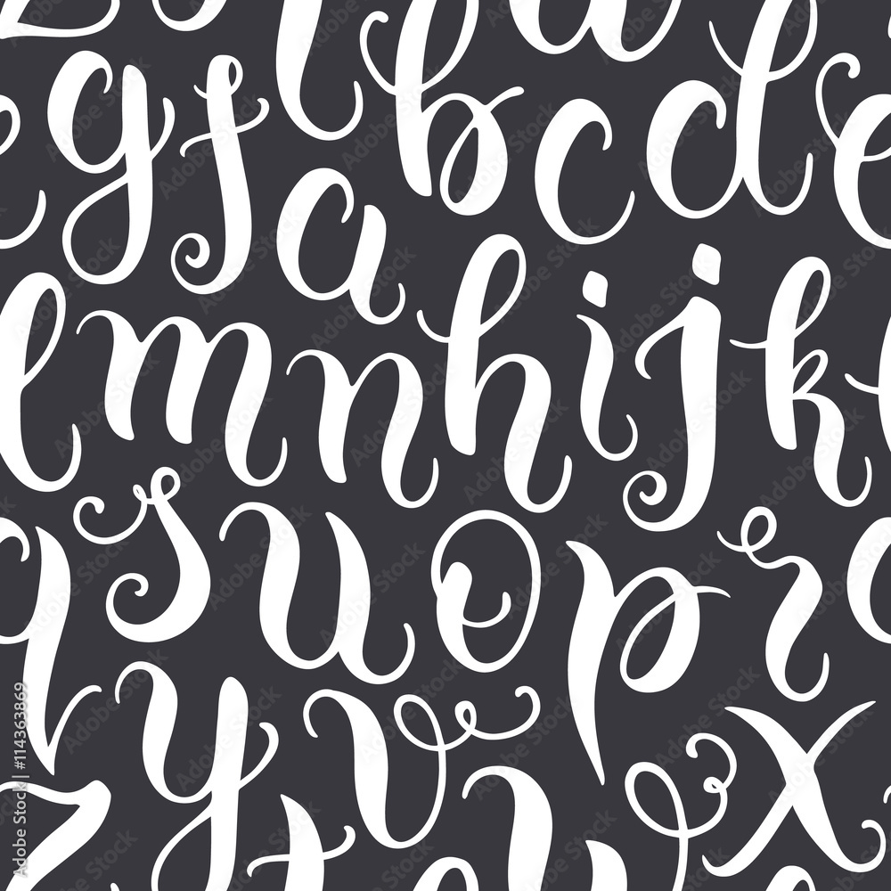 Hand drawn abc letters seamless pattern Hand drawn abc letters seamless pattern
