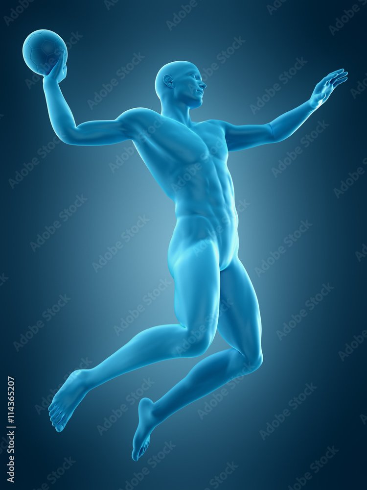 medically accurate 3d illustration of a football player medically accurate 3d illustration of a football player