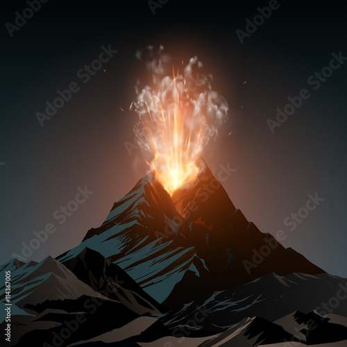 Volcano illustration