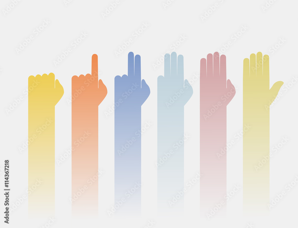 Obraz premium hands counting symbol