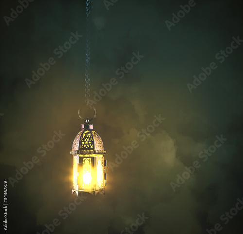 Quadro su tela lantern lamp hanging on metal chains