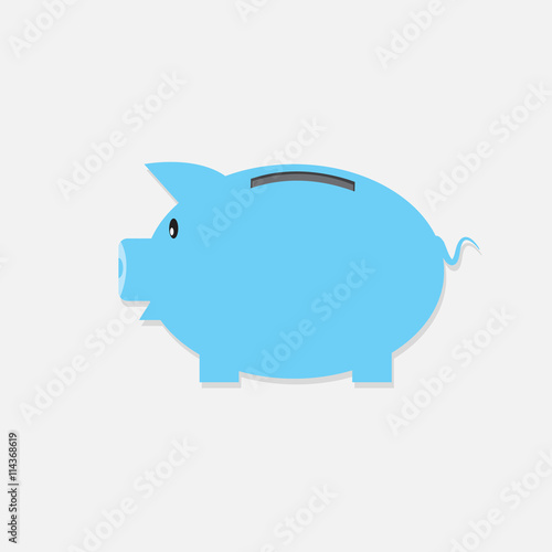 Piggy bank financial savings long-term deposit investment. vector illustration concept.
