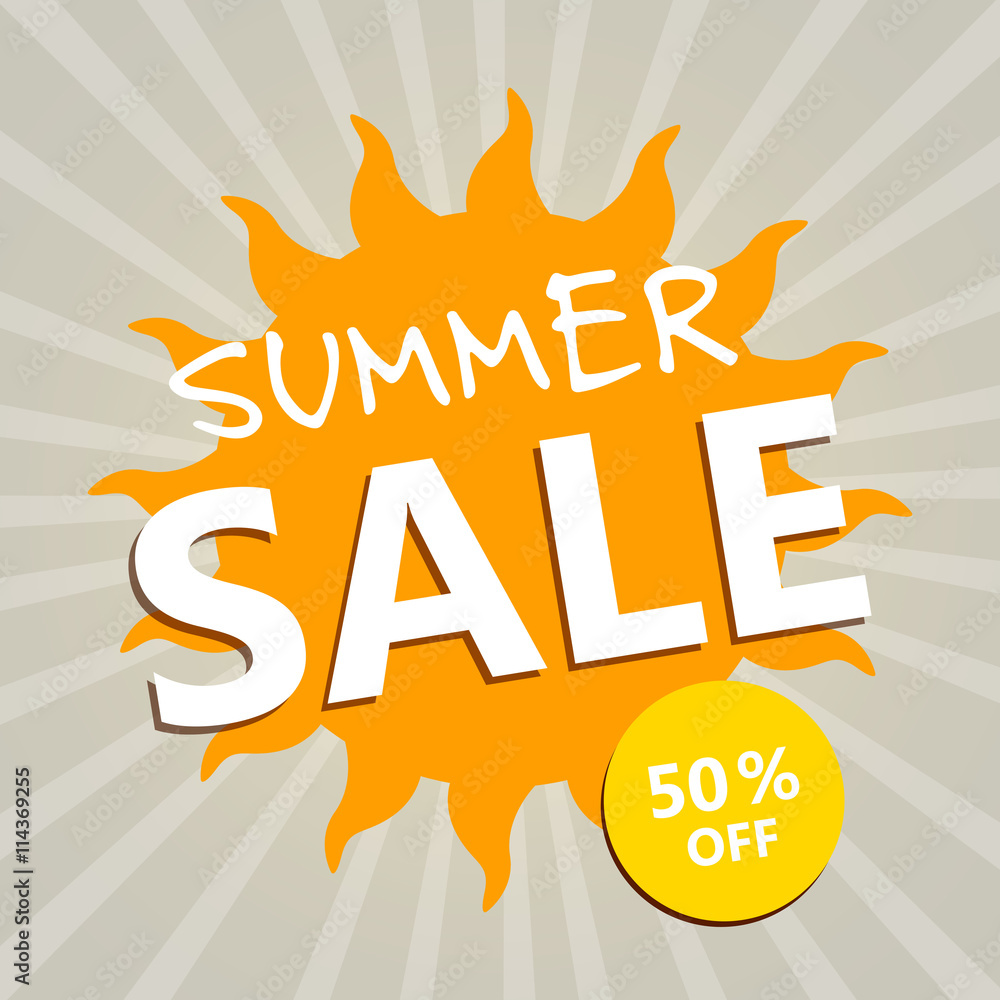 Vector Illustration of a Summer Sale Design Template Vector Illustration of a Summer Sale Design Template