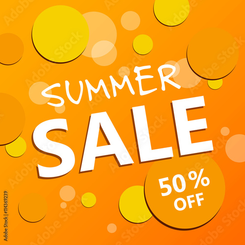 Vector Illustration of a Summer Sale Design Template