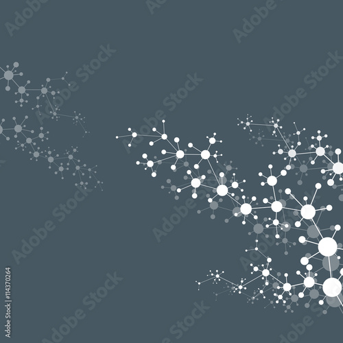 Structure molecule of DNA and neurons. Abstract background. Medicine, science, technology. Vector illustration for your design