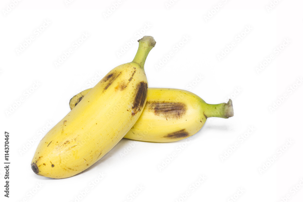 Ripe Banana On White background Ripe Banana On White background