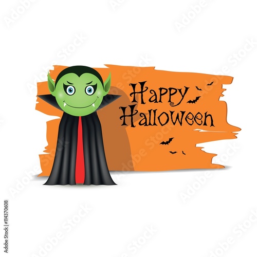 Halloween signboard with dracula