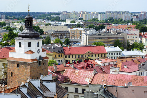 Aerial view of old town in Lublin