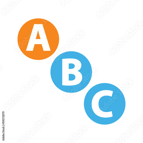 abc icon on white background
