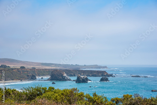 Scenic View of the California Coastline Pacific Highway 1 © surasako