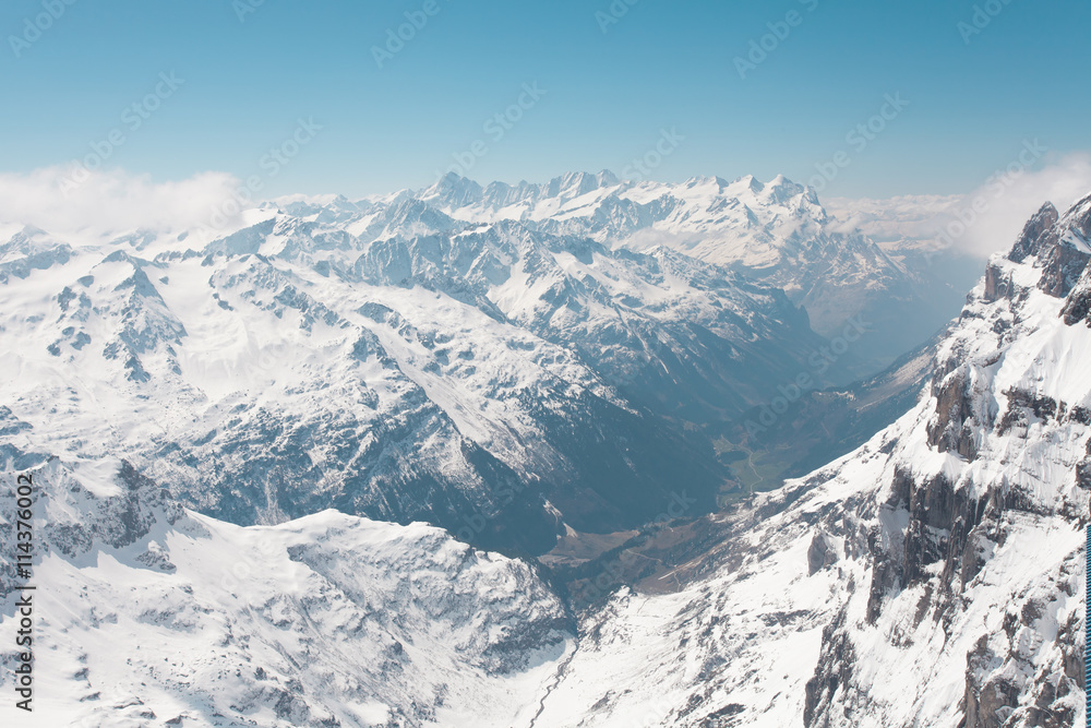 Winter landscape in the Titlis