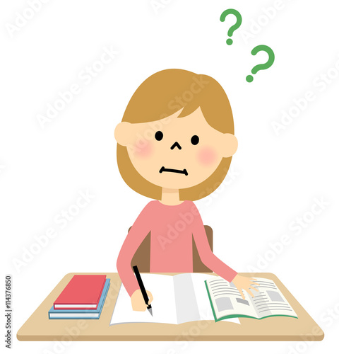 勉強するこども