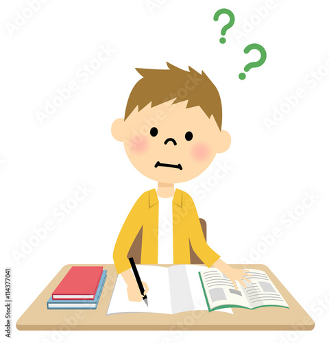 勉強するこども