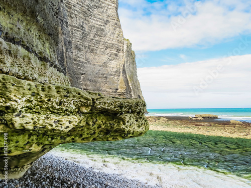 Coastal erosion. Etretat, Normandy, France