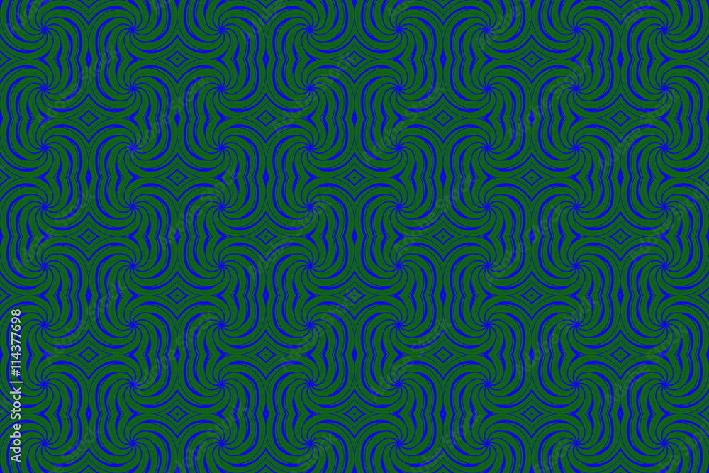 Fototapeta premium Illustration of dark green and dark blue swirls