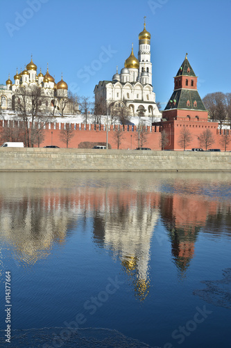 The Kremlin cathedrals and the Ivan the Great bell tower.