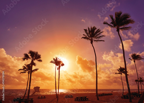 Fort Lauderdale beach sunrise Florida US