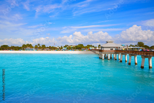 Florida Fort Myers Pier beach US photo