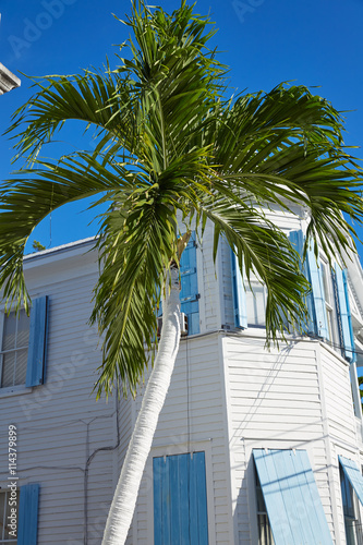 Key west downtown street houses in Florida © lunamarina