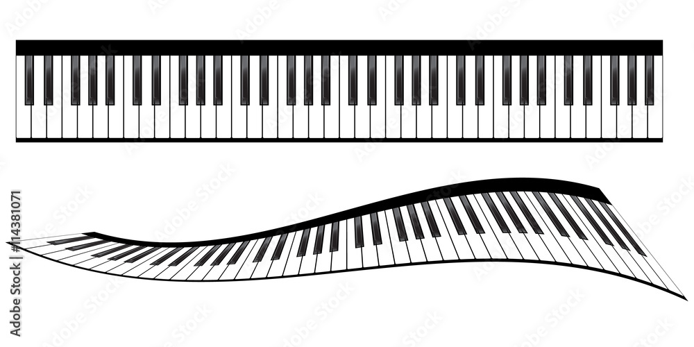 Naklejka premium Piano keyboards set