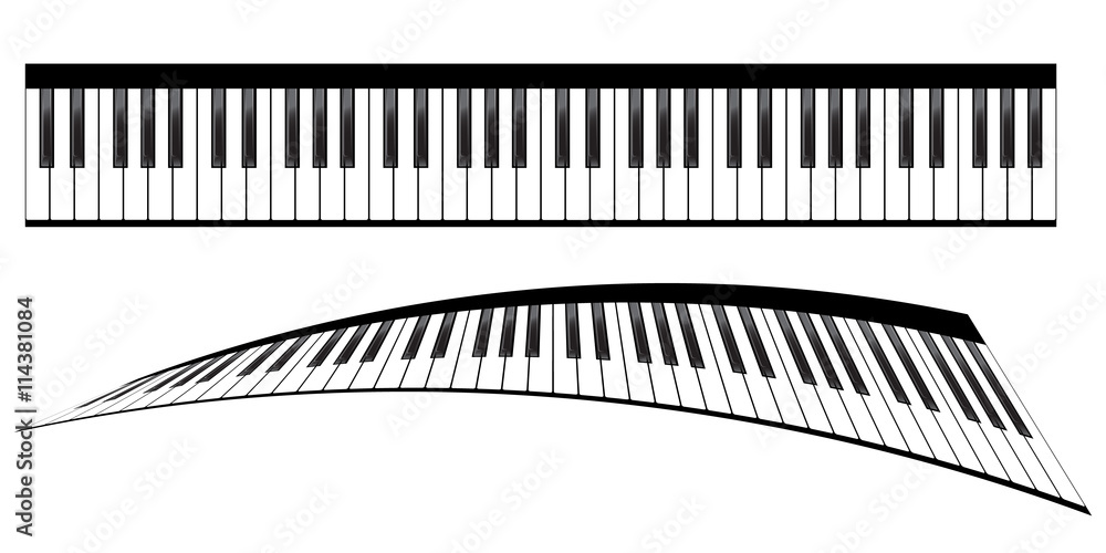 Naklejka premium Piano keyboards set