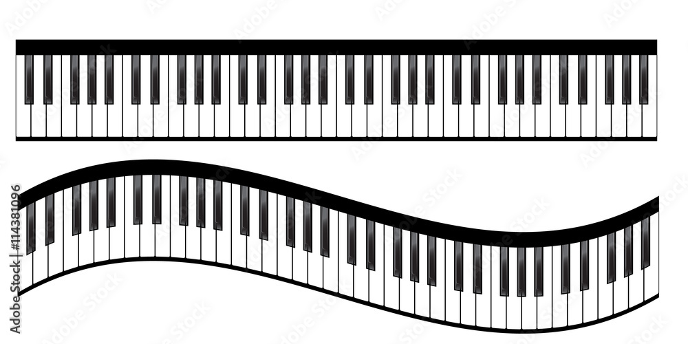 Naklejka premium Piano keyboards set