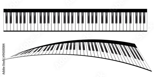 Piano keyboards set