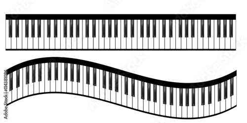 Piano keyboards set