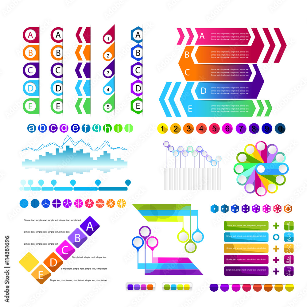 Vector infographics set. Vector infographics set.