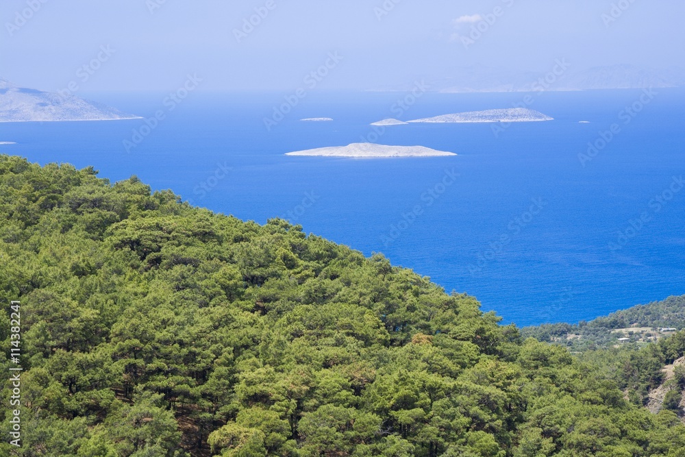 Western coast of Rhodes Island