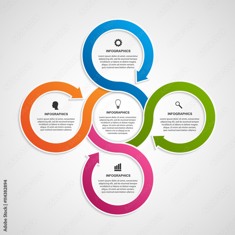 Abstract options infographics template. Abstract options infographics template.
