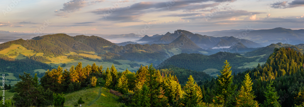 Naklejka premium Landscape in Pieniny panorama
