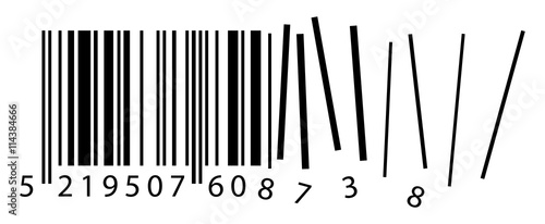 vector broken ean code