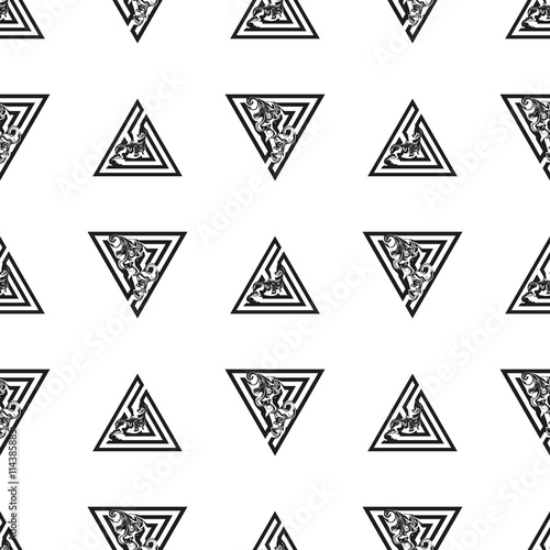Background with geometric patterns. Triangle seamless pattern