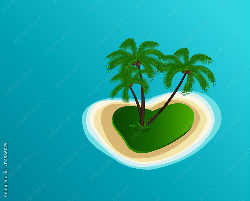 Obraz premium Vector Summer Island