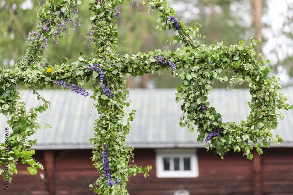 Swedish Traditional Midsummer Pole (Maypole)