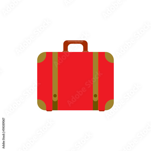 Suitcase icon. Flat design style modern vector illustration. Elements in flat design. Red Suitcase