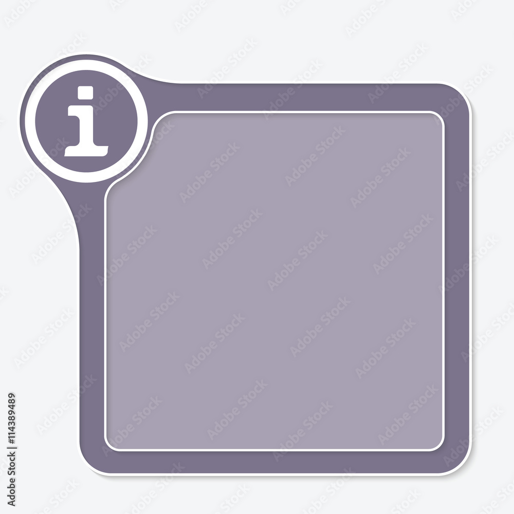 Vector frame for your text and info symbol Vector frame for your text and info symbol