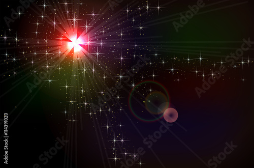 Space background with nebula and stars.