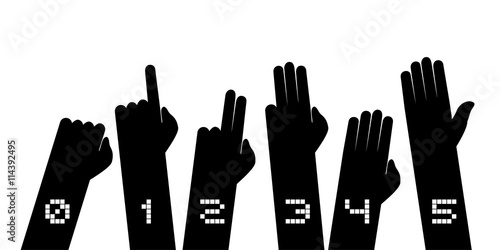hands counting symbol