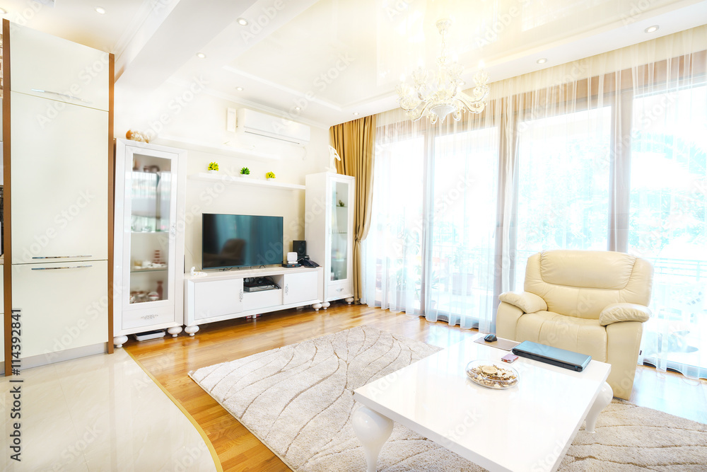 Interior of a living room in a villa Interior of a living room in a villa